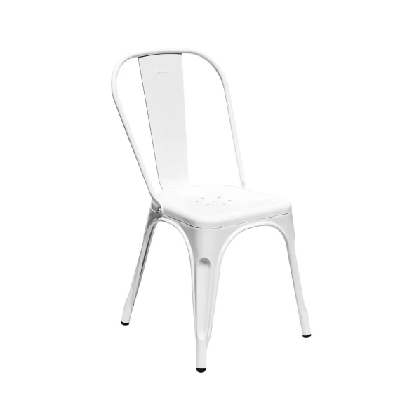 Silla Tolix de Comedor o Terraza Exterior - Blanca -