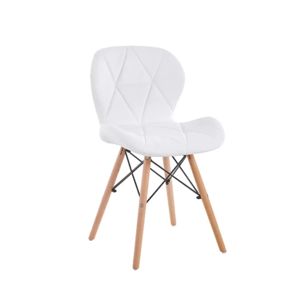 Silla Radar Acolchada Ecocuero - Blanca -