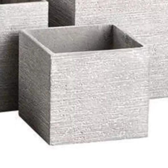 Macetero Base Cubo Gris - Macetero