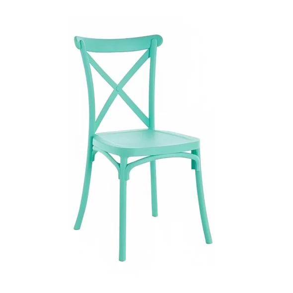 Silla Crossback Danubio de Terraza Exterior o Comedor - Menta -