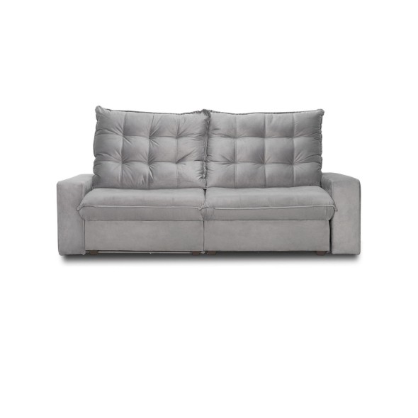 Sofá Reclinable Magestic 250 Felpa Gris