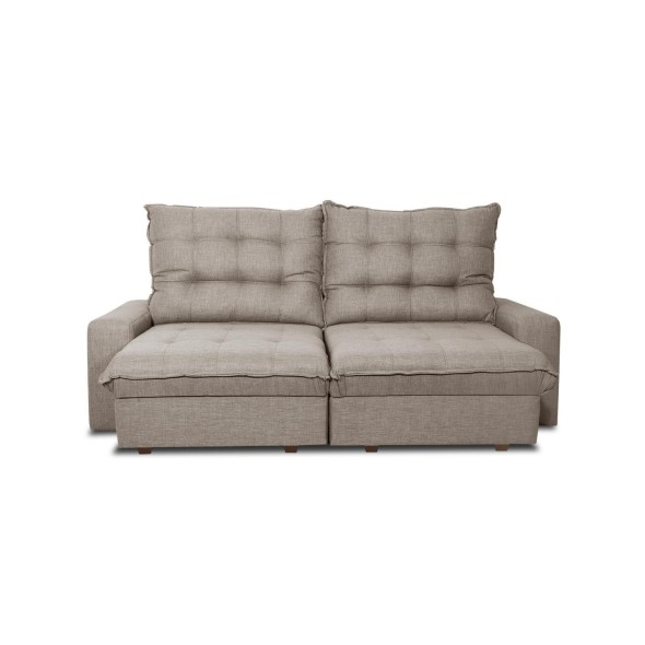 Sofá Reclinable Magestic 250 Tela Beige