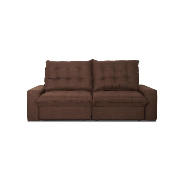 Sofá Reclinable Magestic 250 Tela Chocolate