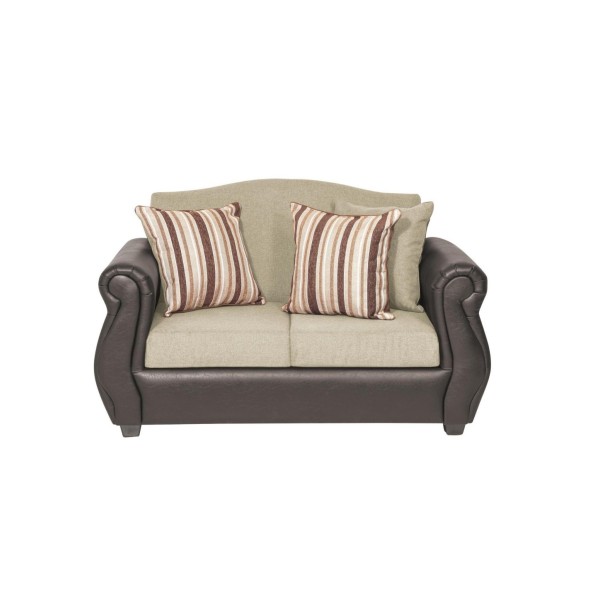 Sofa 2 Cuerpos Violeta Tela-Pu Beige