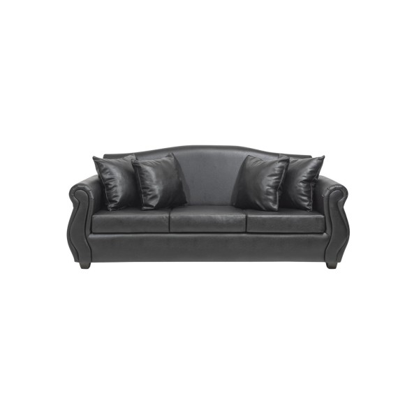 Sofa 3 Cuerpos Violeta Pu Negro