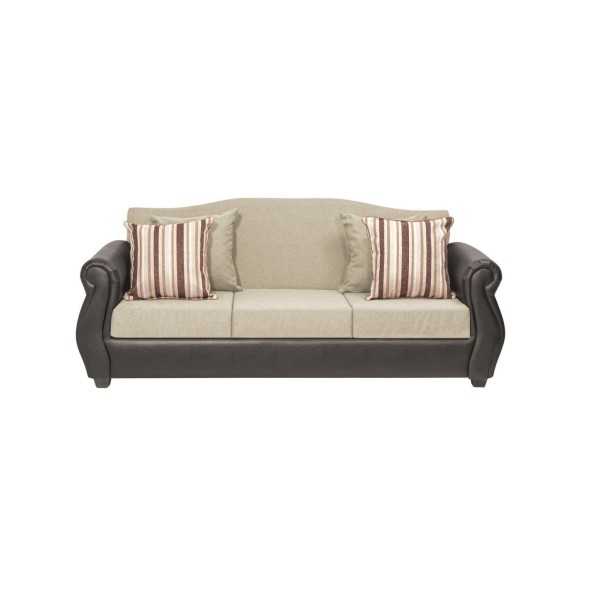 Sofa 3 Cuerpos Violeta Tela-Pu Beige