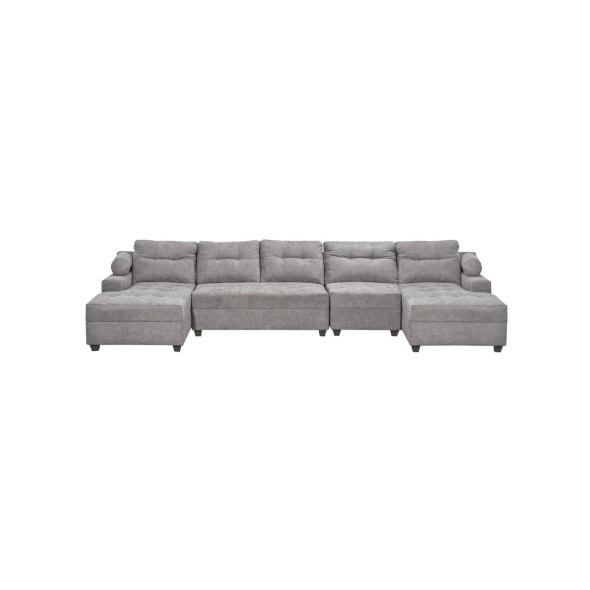 Seccional Le Mans Doble Chaise XL Tela Gris YF