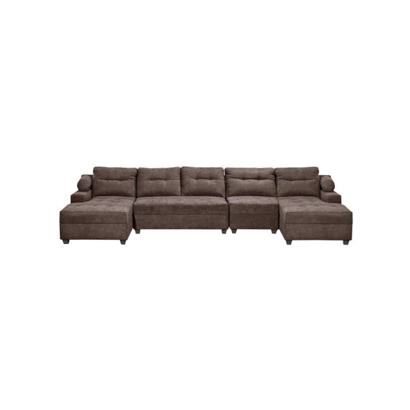 Seccional Le Mans Doble Chaise XL Tela Chocolate YF