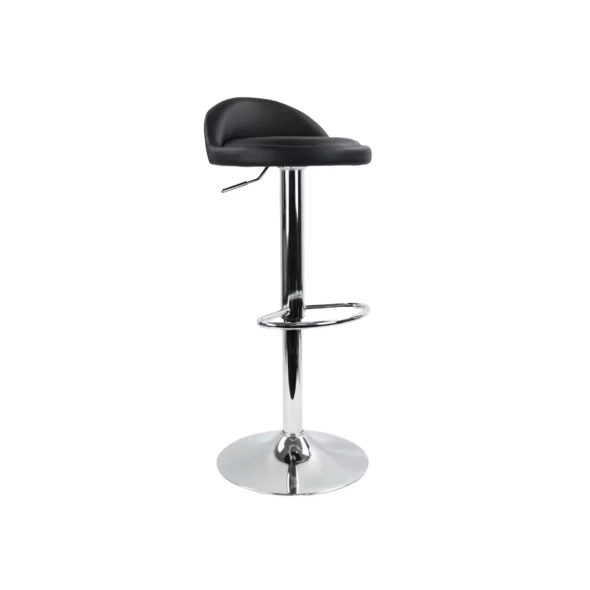 Taburete Piso de Bar Ajustable Acolchado Comfy - Negro - Banqueta