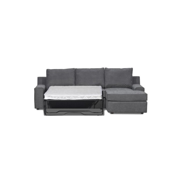 Seccional Cama Burano Derecho 133 cm Gris Medio