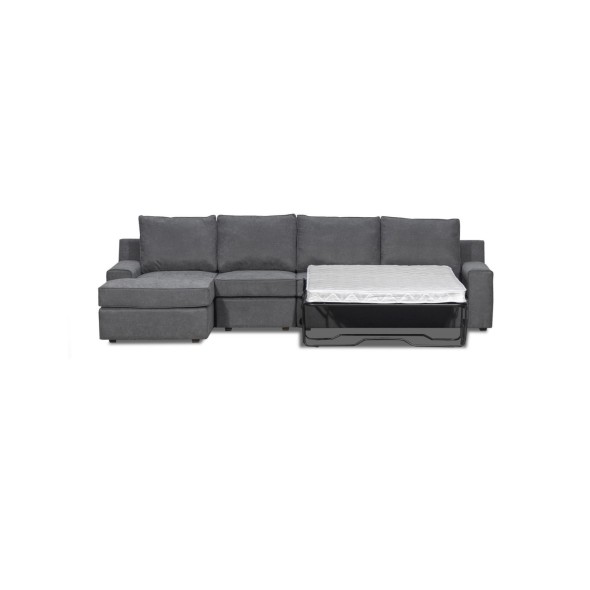 Seccional Cama Burano XL Derecho 133 cm Gris Medio