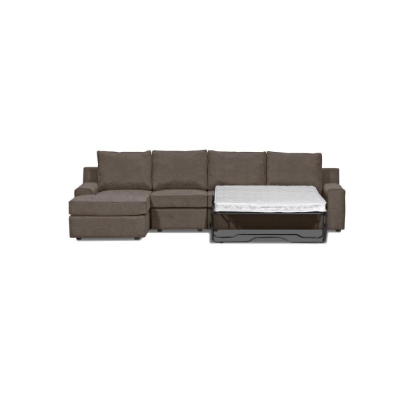 Seccional Cama Burano XL Izquierdo 133 cm Chocolate