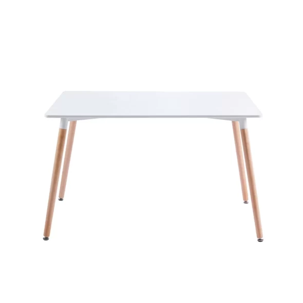 Mesa Rectangular de Comedor - Blanca 120x80 cms -