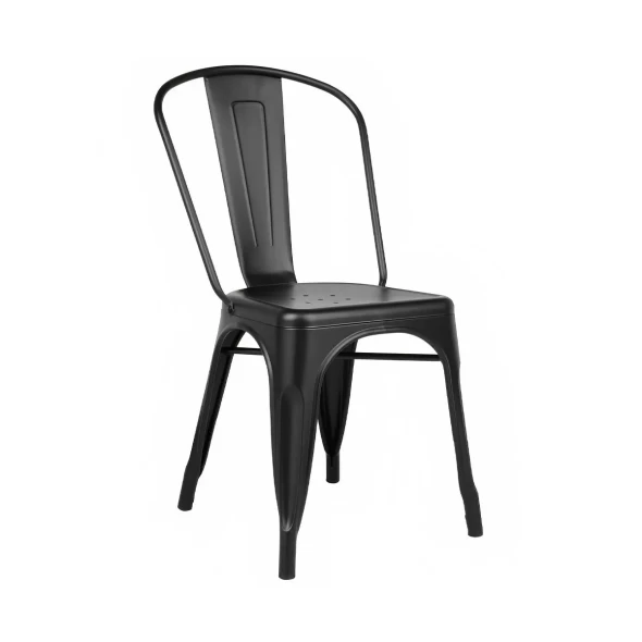 Silla Tolix de Comedor o Terraza Exterior - Negra -