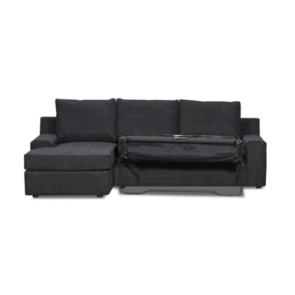 Seccional Cama Burano Izquierdo 133 cm Negro