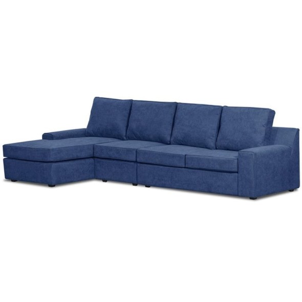 Seccional Cama Burano XL Izquierdo 133 cm Azul