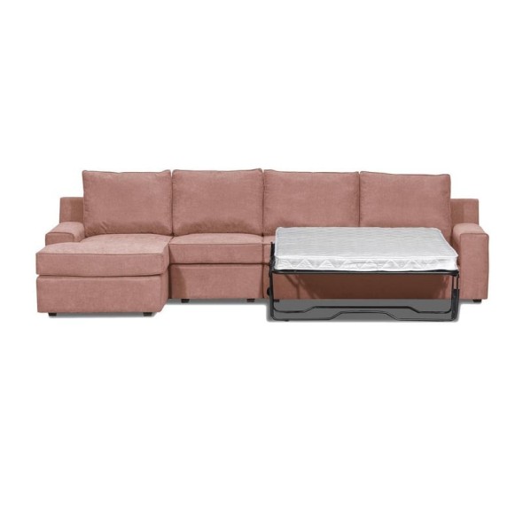 Seccional Cama Burano XL Izquierdo 133 cm Rosa