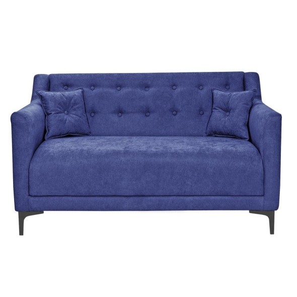 Sofa 2 Cuerpos Conrad Tela Azul