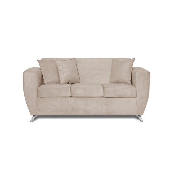 Sofa 3 Cuerpos Chicago Felpa-Beige