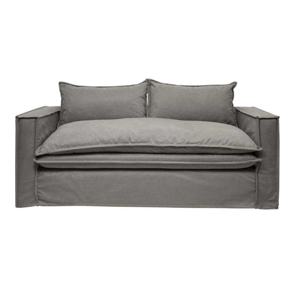 Sofa Cesano 2 Cuerpos Tela Gris