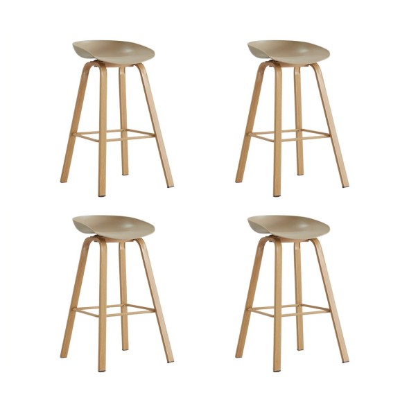 Pack de 4 Taburetes Nordic - Beige