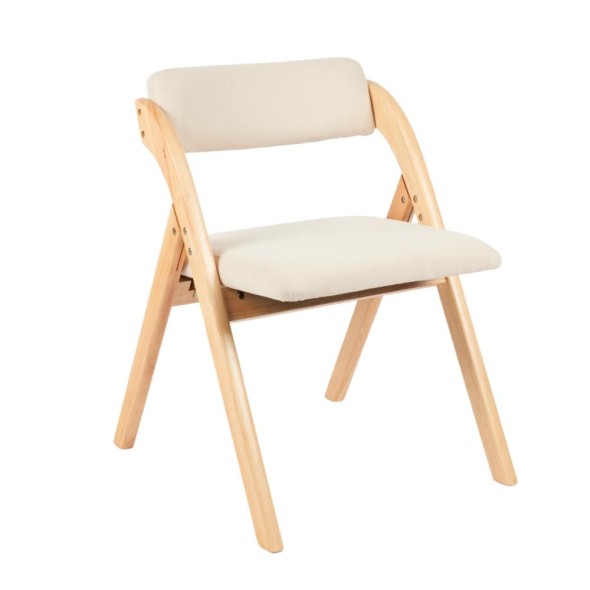 Silla Betlahem de madera plegable acolchada - Beige