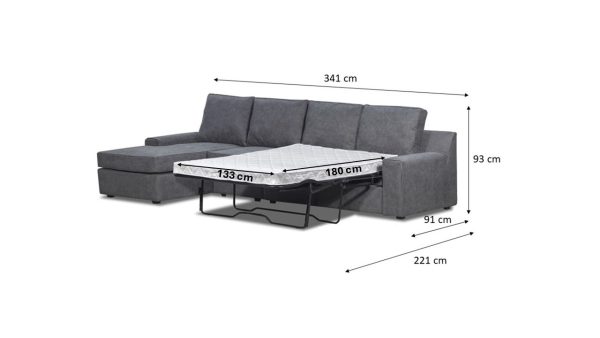 Seccional Cama Burano XL Izquierdo 133 - Imagen 4